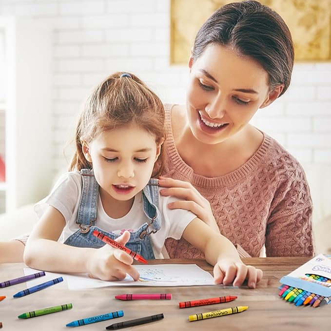 Jeffbaubl Bulk Crayons,30 Boxes of 12-Packs Color Crayons, Bulk Crayon Individual Packs,Washable Crayon,Crayons Party Favors for Classroom Restaurants School Supplies(12 Colors