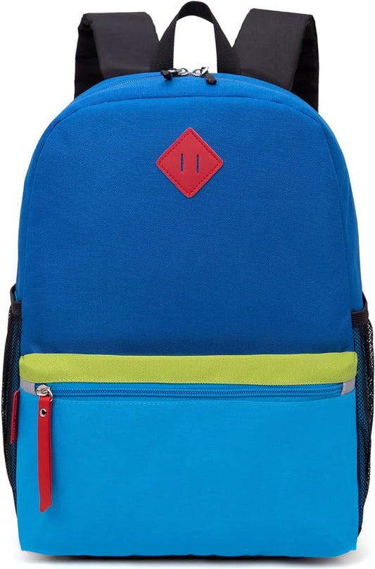 HawLander Little Kids Backpack for Boys Toddler School Bag Fits 3 to 6 years old, 15 inch, Blue