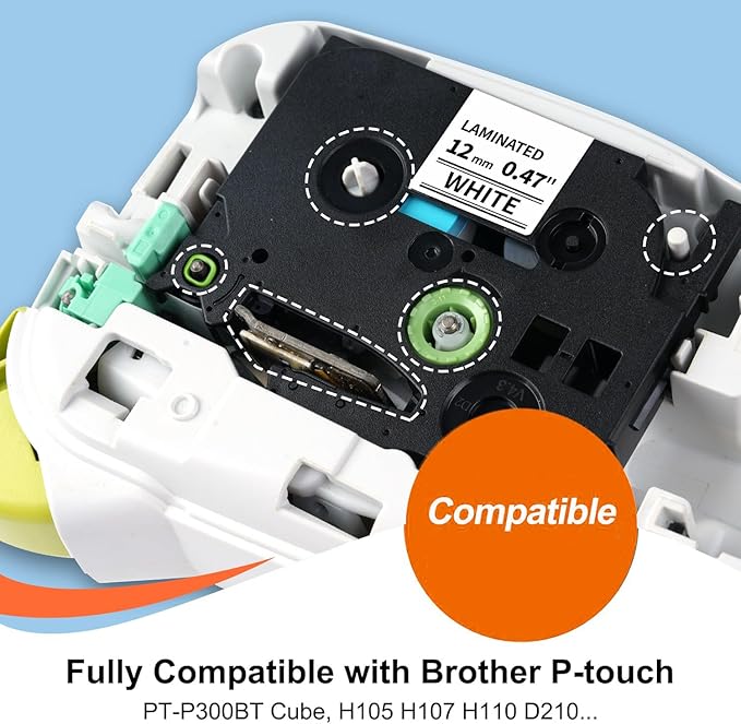 COLORTY TZ-231 12mm Pastel Tape Replacement for Brother P-Touch Label Maker Tape 0.47", Compatible TZe Lamianted Colored Ribbon for Ptouch PT-D200 D210 D220 H110 1000 1280 D400 P300BT Cube, 6 Pack