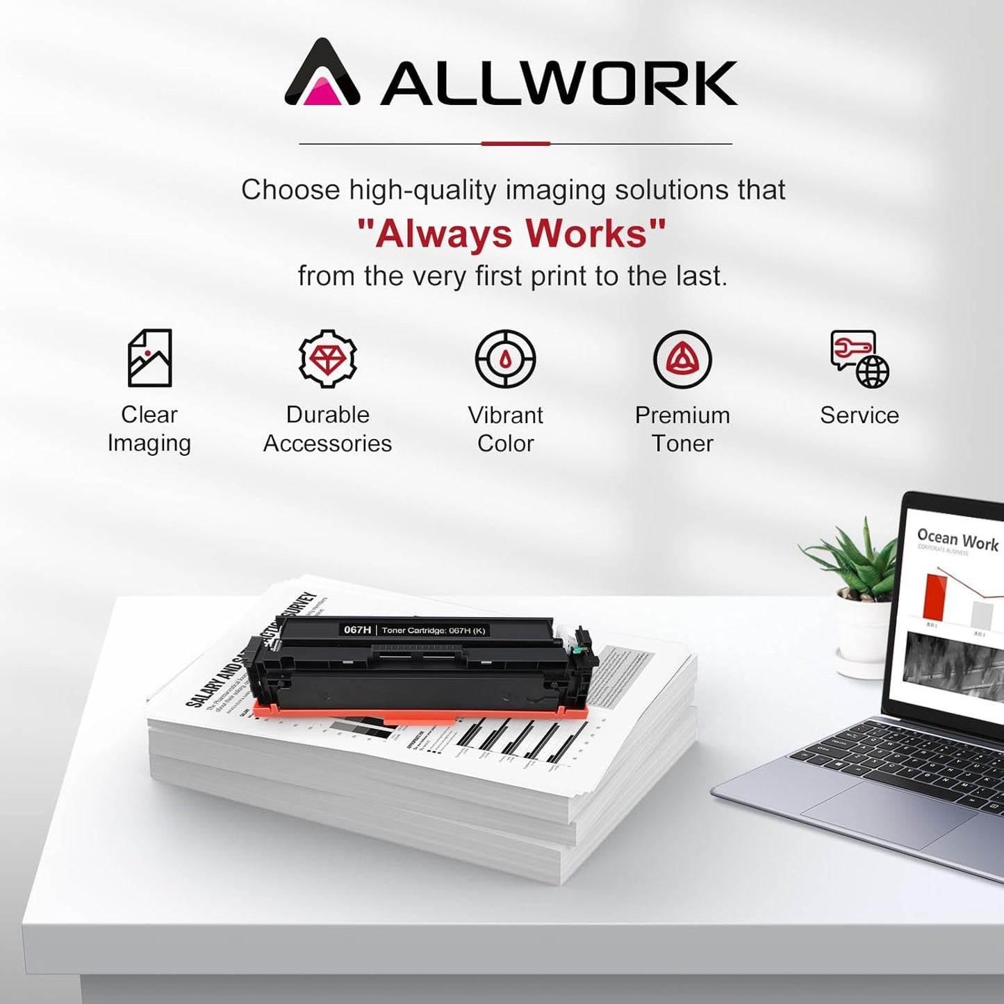 067H 067 Black Toner Cartridge Compatible Replacement for Canon 067H 067 High Capacity Works for Canon Color imageCLASS MF650C MF656Cdw MF653Cdw MF654Cdw LBP630C LBP632Cdw Printer 1-Pack with Chip