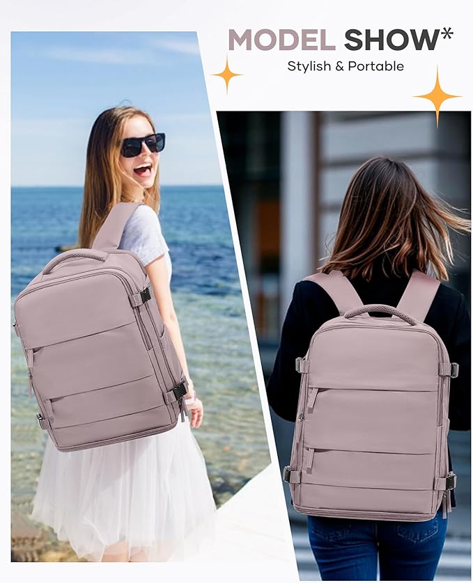 Travel Backpack Carry On Flight Aapproved Personal Item Travel Bag Mochila De Viaje Travel Backpack For Men Spirit Airlines Personal Item Bag 18x14x8 Carry On Backpack For Airplanes Lotus Root Pink