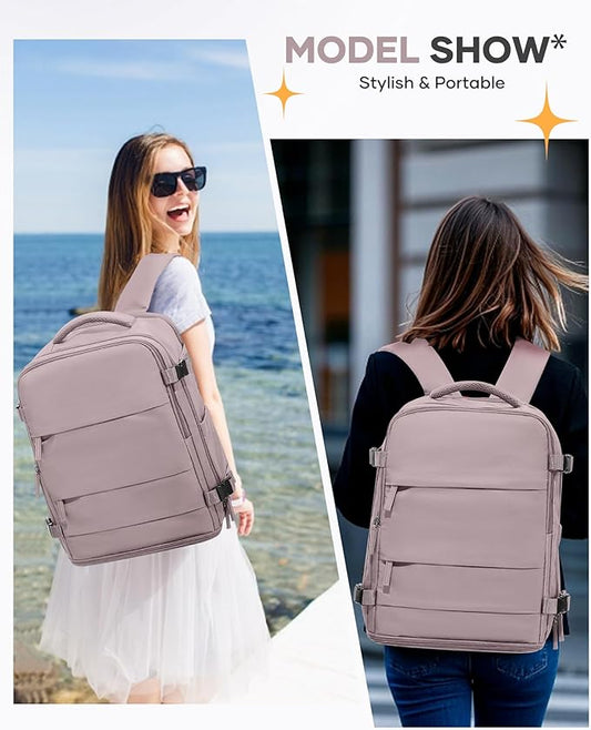 Travel Backpack Carry On Flight Aapproved Personal Item Travel Bag Mochila De Viaje Travel Backpack For Men Spirit Airlines Personal Item Bag 18x14x8 Carry On Backpack For Airplanes Lotus Root Pink