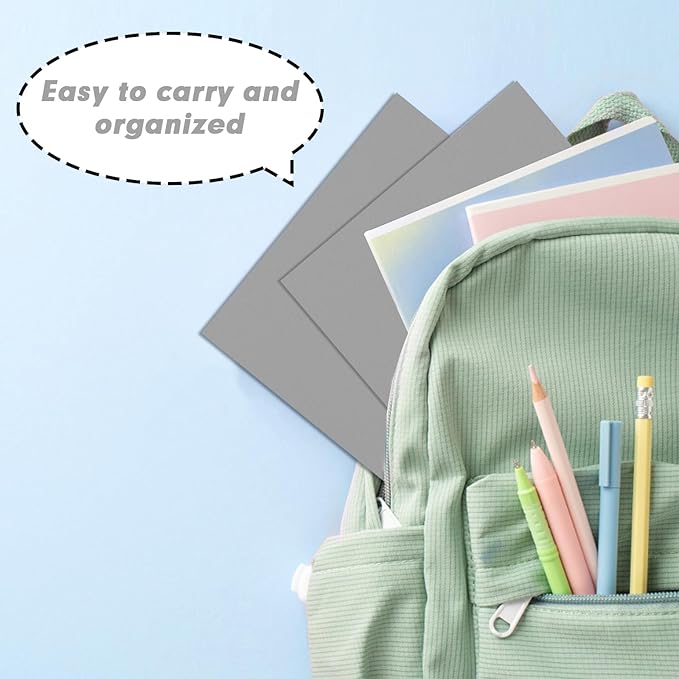 Two Pocket Folders, 75 Pack, Letter Size, Grey