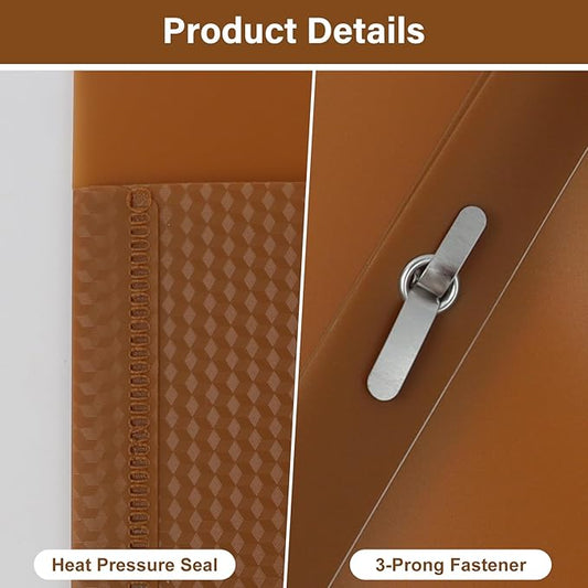 12-Pack Plastic Folders with Pockets and Prongs,2-Pocket Folders with 3 Fasteners, Poly Folders Holds 8-1/2" x 11" Paper for School/Office/Home