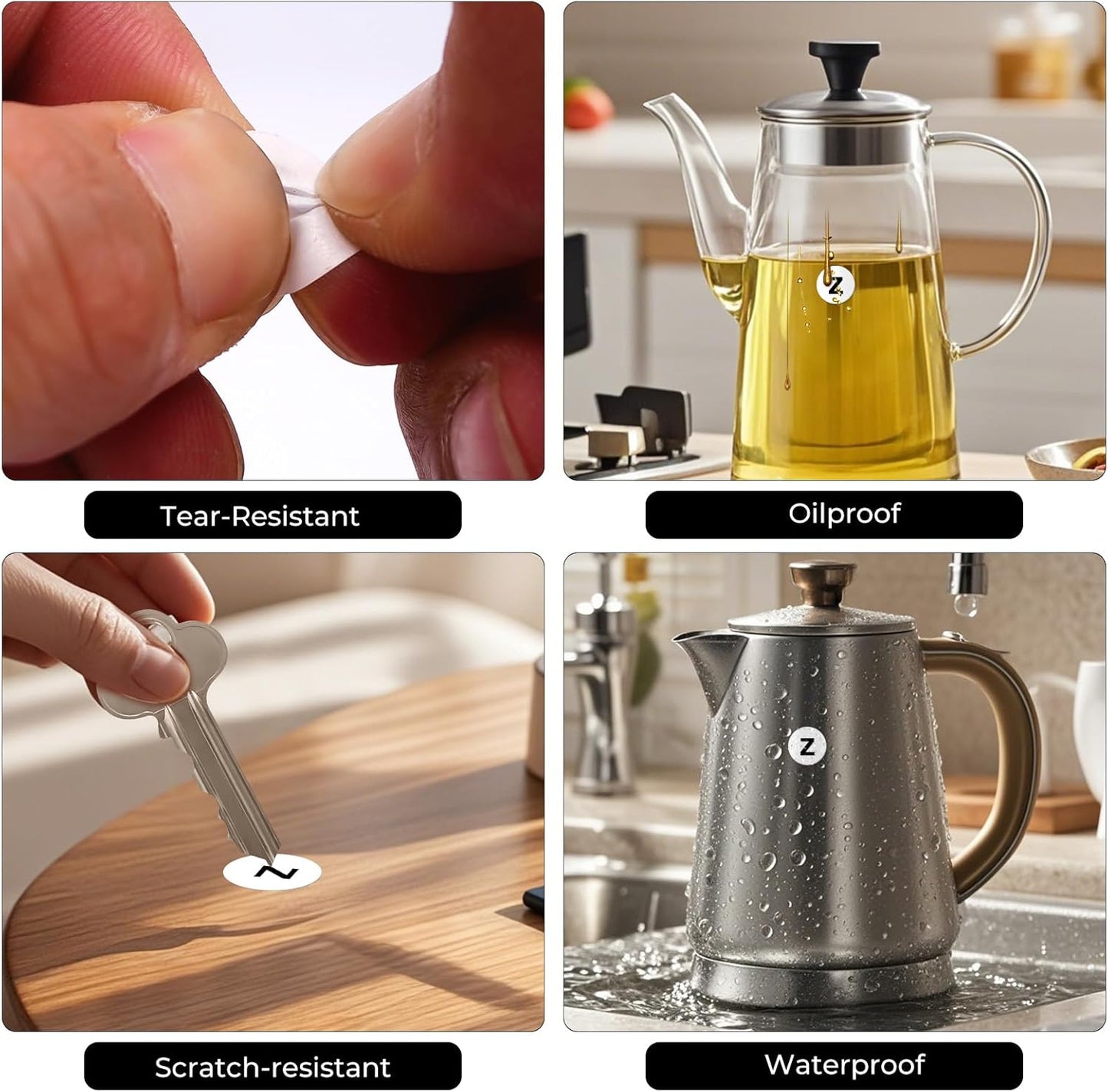 Letter Z Round Stickers 0.5 Inch Vinyl Circle Capital Alphabet Labels Self-Adhesive Removable Waterproof Dots Tags for Home Office Inventory 1000 PCS