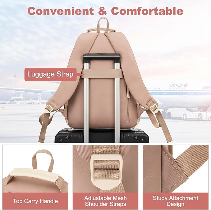 School Backpack BookBag for Teen Girl: 15.6 Inch Cute Laptop Backpacks for Middle High School Casual College Back Packs with USB Charging Port Aesthetic Daypack Travel Book Bag for Kids Students Women