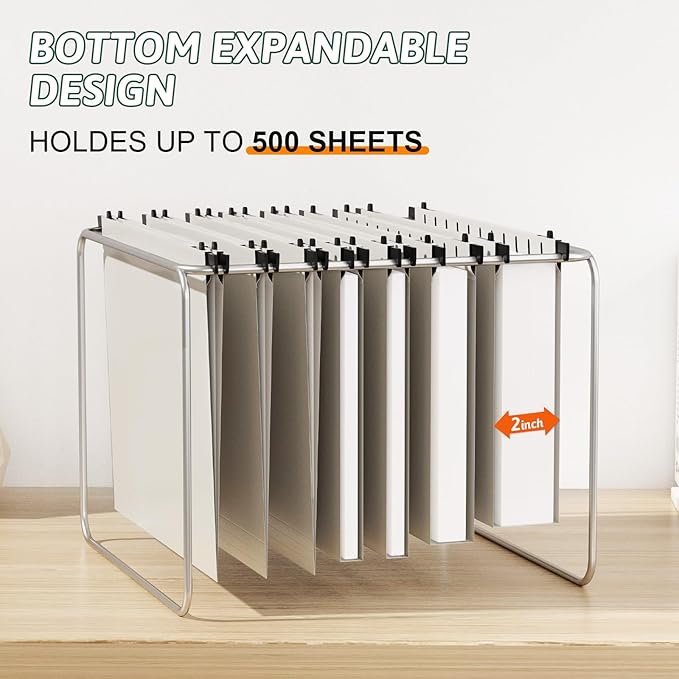 Plastic Hanging File Folder Letter Size,12 Pack Reinforced Heavy Duty Hanging Folders,Sturdy File Cabinet Folders,Gray Hanging File Folders with Tabs,Hanging Folders for Filing Cabinet