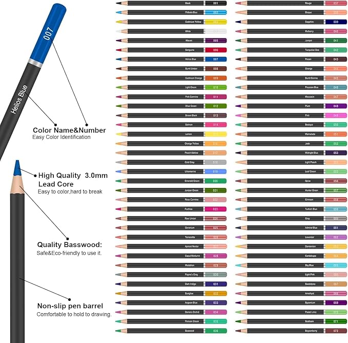 Drawing Kit,98PCS Drawing & Art Supplies Kit-Include Graphite Sketch Pencils,Colored Pencils,Charcoal Pencils Art Set and Portable Case,Ideal for Adults,Teens,Artists and Hobbyists