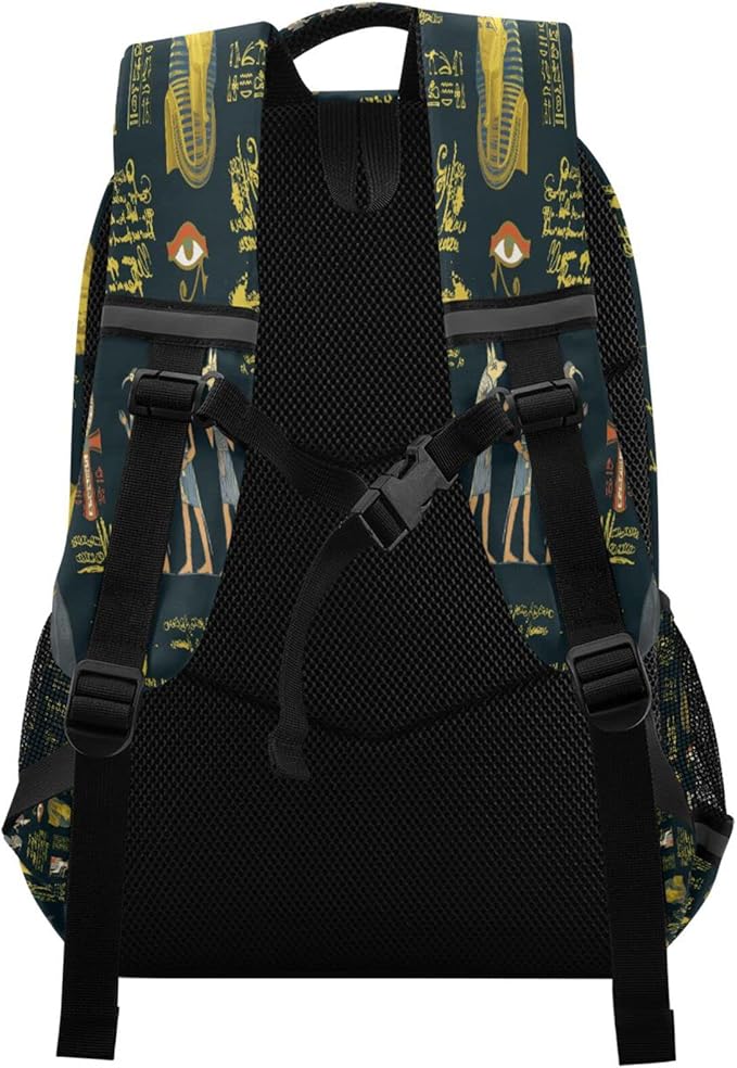 Ancient Egypt Theme Backpack for Girls Kids Boys School Bookbags,Student Laptop Backpack Carrying Bag Casual Lightweight Travel Sports Day Packs