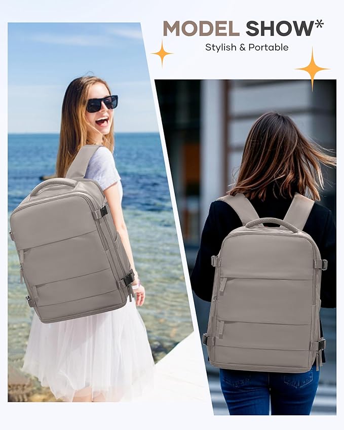 Large Travel Backpack - Carry On Flight Approved Mochila De Viaje - 18x14x8 Inches - Personal Item Travel Bag for Men & Women