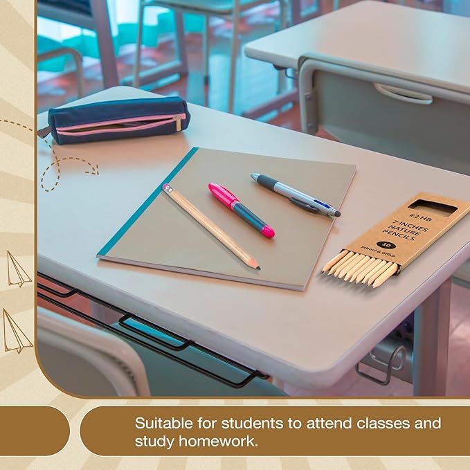 Geyoga 50 Boxes Woodcased Classroom #2 HB Pencils with Erasers 500 Count Pre-sharpened Number 2 Pencils for School Teacher Office Supplies, Writing, Drawing and Sketching Back to School Gifts (Wood)