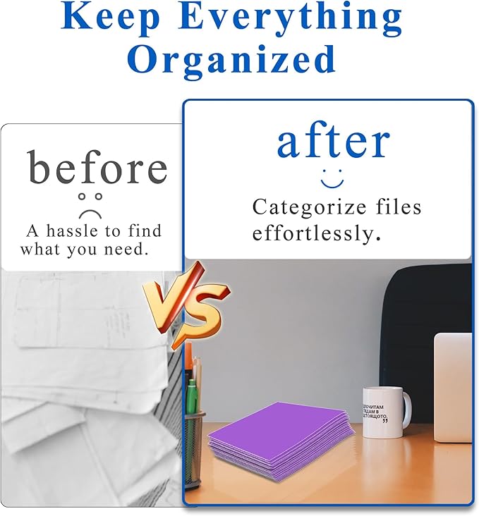 Zzrywuty 25 Packs Paper Folders with Pockets for Students, Businessmen and Office Workers, Letter Size, Two Pocket Folders with Card Slot for Office, Business, School Supplies (Purple)