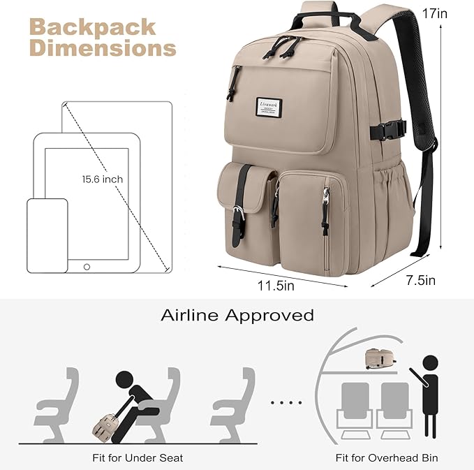 School Laptop Backpack for Girls Bookbag: Large Capacity Elementary Middle High School Book Bag 15.6 Inch Casual College Backpacks Waterproof Travel Back Pack Student Bookbags for Teen Kids Boys Women