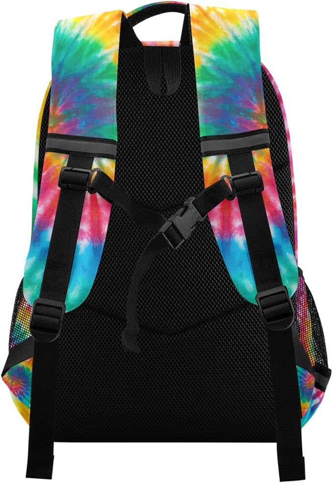 Tie Dye Rainbow Kids Backpack Girls Boys Elementary School Bookbag Travel Rucksack Laptop Bag