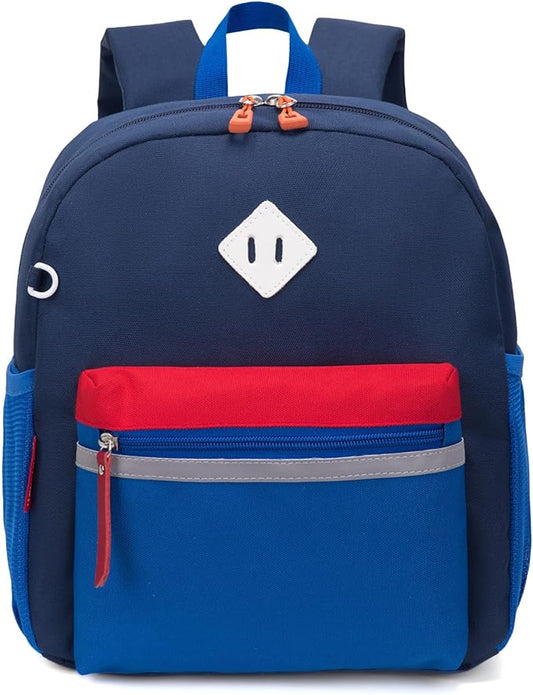 HawLander Little Kids Backpack for Boys Toddler School Bag Fits 3 to 6 years old, 12 inch, Blue