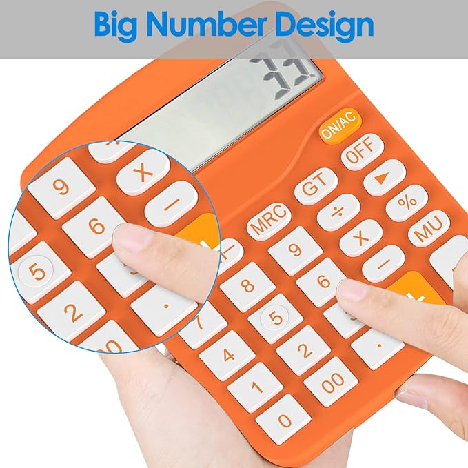 Helect Calculator, Standard Function Calculator (Orange)