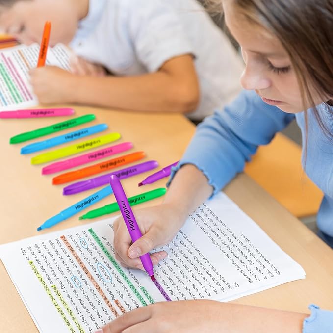 Highlighters, Chisel Tip Dry-Quickly Highlighter Markers, 150 Count-6 Assorted Colors Highlighters Bulk Pack for Adult Kids, Office Classroom Must Have, School Supplies for Teachers