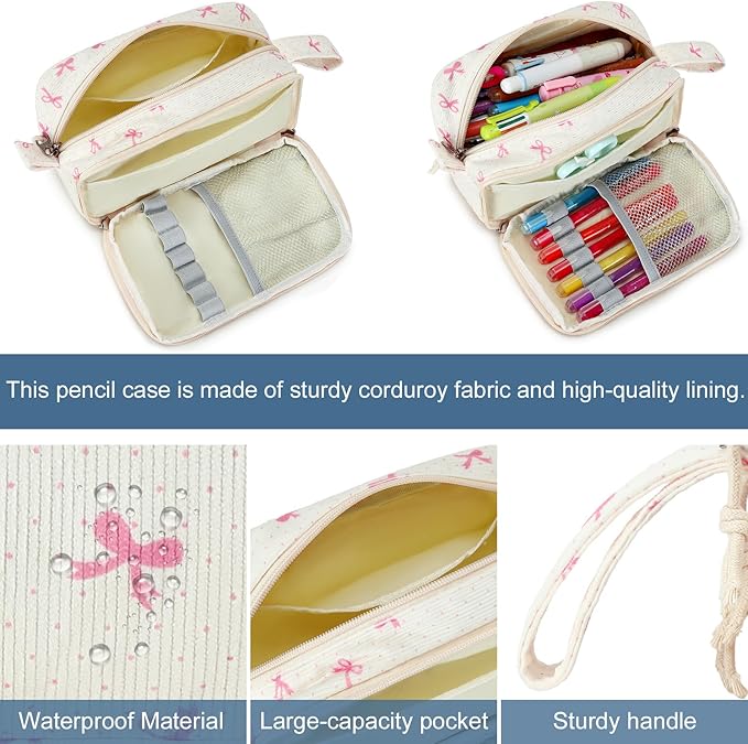 Bluboon Big Capacity Pencil Case Pencil Pouch Pen Case School Supplies Cute Pencil Box Pencil Bag for Teen Girls Boys Women Man