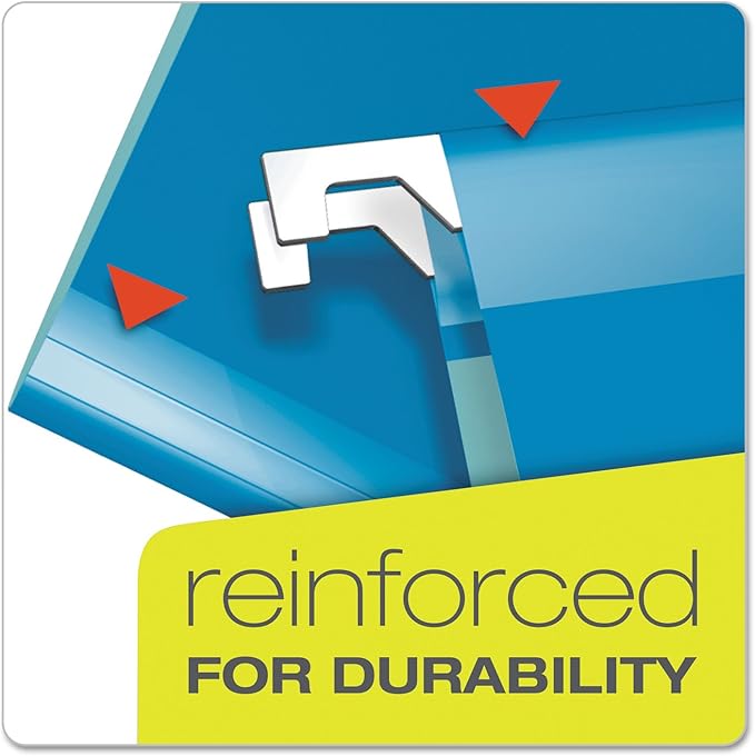 Pendaflex Extra Capacity Reinforced Hanging Folders, 2", Legal Size, Assorted Colors, 1/5 Cut, 25/BX (4153x2 ASST)