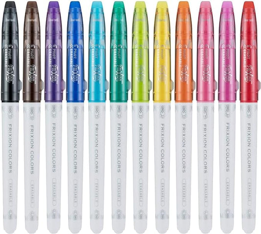 Pilot, FriXion Colors Erasable Marker Pens, Bold Point, Pack of 12, Assorted Colors