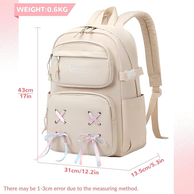 Casual School Bookbag Travel Backpack for Teen Girls