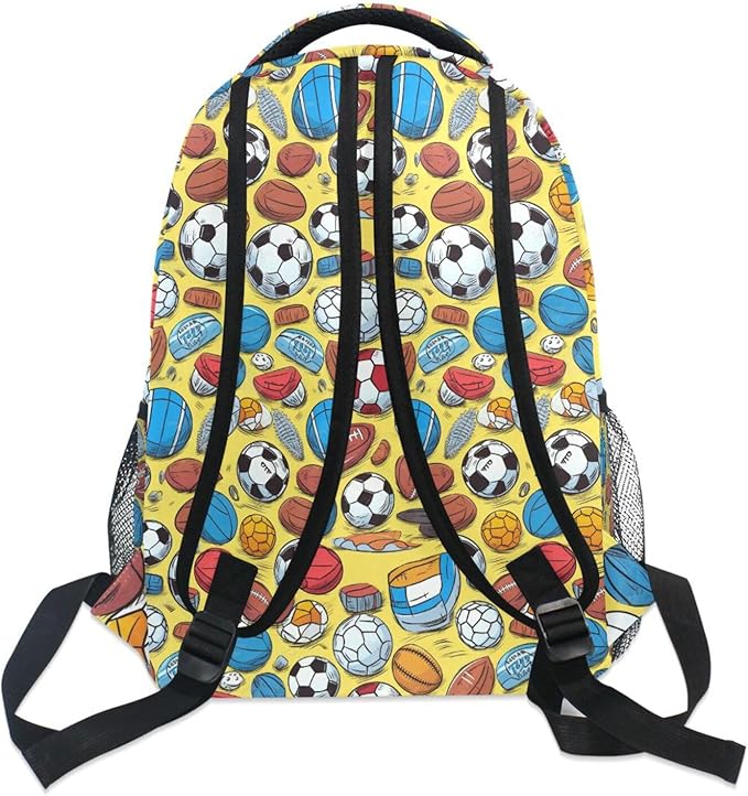 Football Backpack for School Student Laptop Travel School Bag for Boys Girls Daypack
