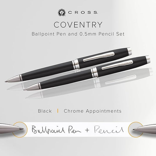 Cross Coventry Black Lacquer Pen and Pencil Gift Set