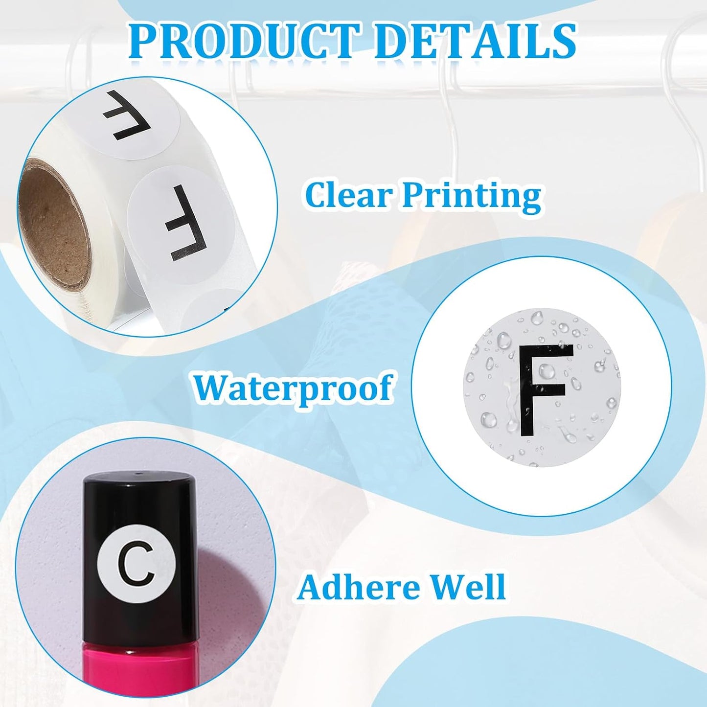 PATIKIL 1" Letter F Stickers, 4 Rolls Self-Adhesive Alphabet Round Circle Dots Labels for Organization Storage Inventory Boxes Scrapbook Craft 2000 Pcs Total