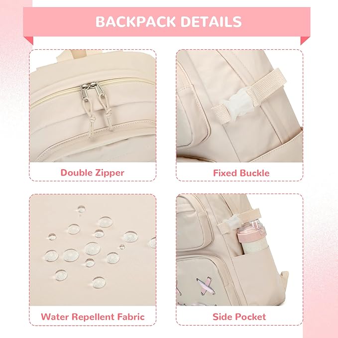 Casual School Bookbag Travel Backpack for Teen Girls