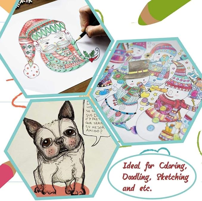 feela 152 Colored Pencils with Pencil Sharpener Premium Soft Core Colors Pencils Set for Adult Coloring Books