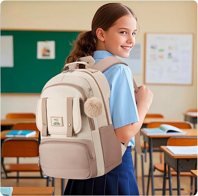 MOMUVO Kids Backpack for Girls,Bookbag for Teens School Bag Elementary Primary Middle School Book Bag,15.6 inch