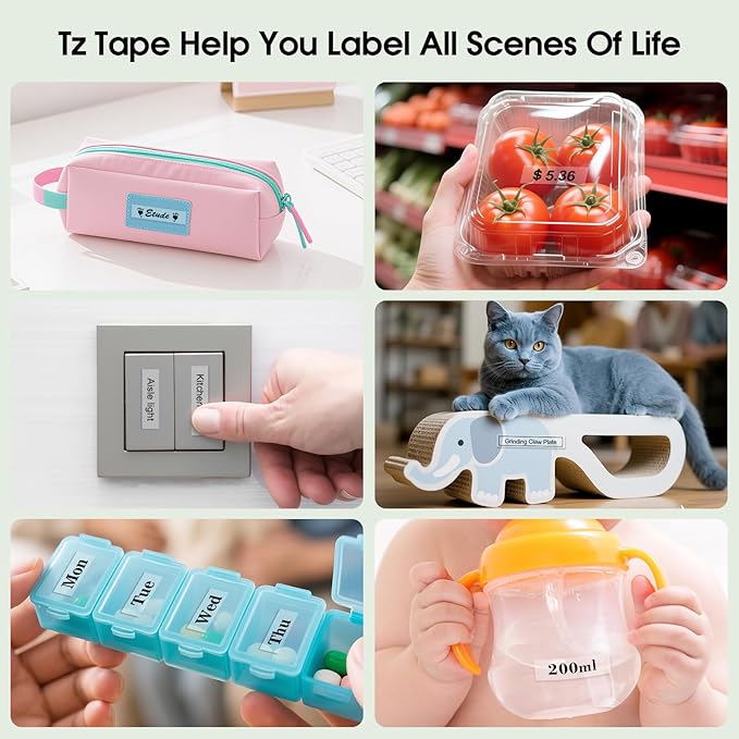 BOYEEZON 2Pack TZe-131 Label Maker Tape 12mm 0.47 Laminated Clear, Compatible for Brother P Touch TZe-131 Black on Clear Tape for PTH100 PTD210 PTD220 PTD600, 26.2'(8M)