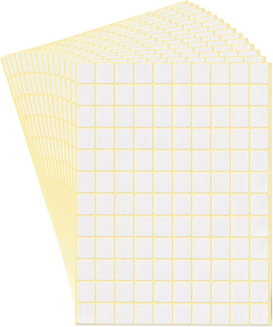dealzEpic - Self-Adhesive Writable Blank Paper Label Stickers - 14x16mm