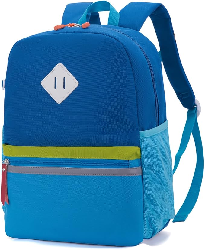 HawLander Little Kids Backpack for Boys Toddler School Bag Fits 3 to 6 years old, 15 inch, Blue