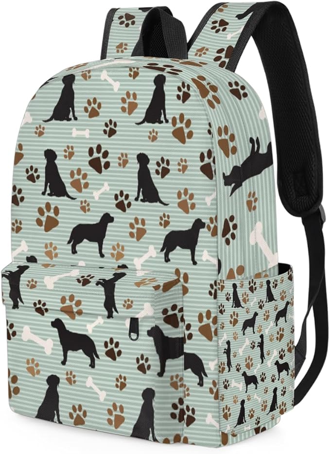 Cute Dog Puppy Kids Backpack for Boys Girls Paw Print Preschool Toddler Backpack Kindergarten Nursery Bookbag Travel Children Lightweight School Bag