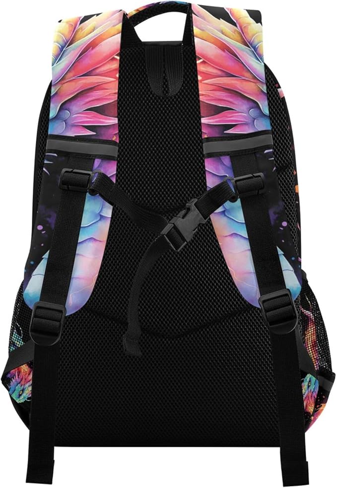 Lightning Dragon Watercolor Backpack for Boys Girls Elementary School Bag Kids Bookbag Travel Rucksack