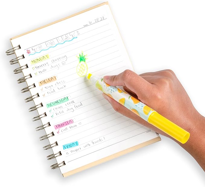 Smarkers - Washable Patented Gourmet Scented Highlighters, 6 Colors, Large Chisel Tip, 12 Count