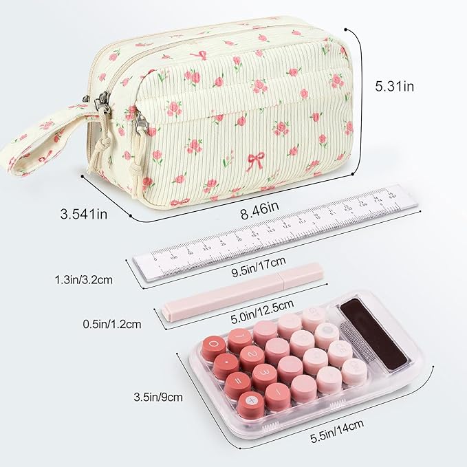 Bluboon Big Capacity Pencil Case Pencil Pouch Pen Case School Supplies Cute Pencil Box Pencil Bag for Teen Girls Boys Women Man