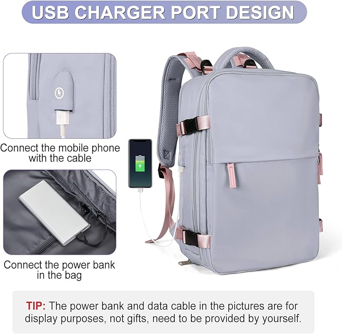 Large Travel Backpack For Women Airline Approved Carry On Backpack Flight Approved Waterproof Sports Luggage Backpack Casual Daypack Small Hiking Backpack