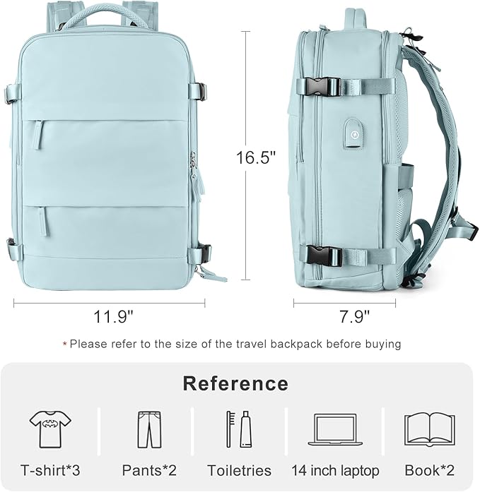 Personal Item Travel Backpack For Women Men Airline Approved Carry On Backpack Flight Approved Waterproof Sports Luggage Backpack Casual Daypack Small Hiking Backpack