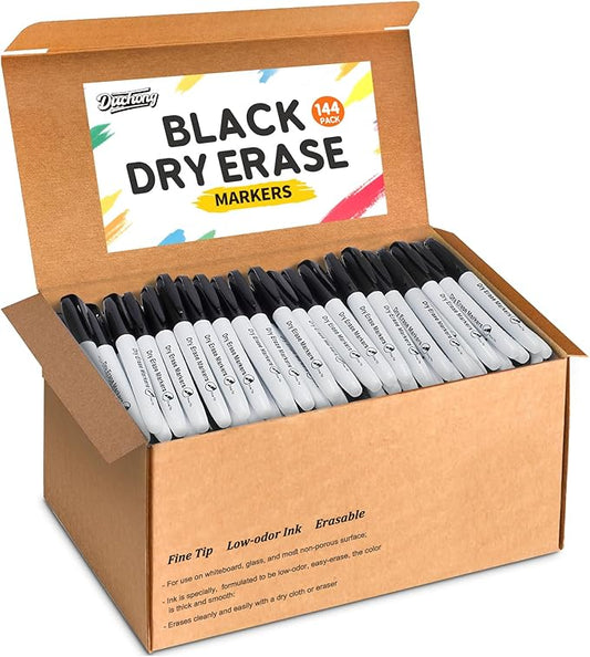 144 Count Dry Erase Markers Bulk, Fine Tip Whiteboard Markers for Kids Teachers, Dry Erase Pens Bulk Pack for Classroom Home, Back to School Supplies
