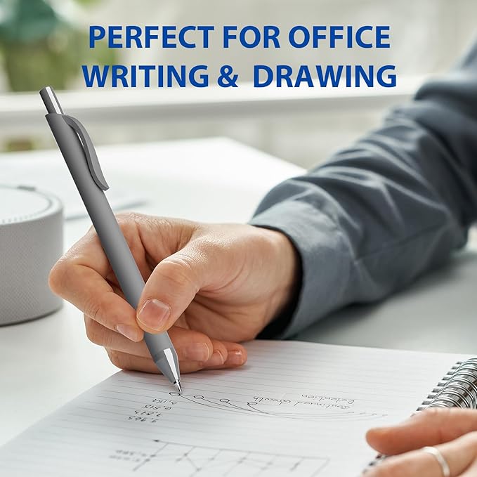 44 Pack Gel Pens Bulk, Black Gel Ink Pens, (0.7 mm) Fine Point Point Pen, Retractable Smooth Writing Pen for Journal Writing,Home Office School Supplies (Black, Red,Blue ink)