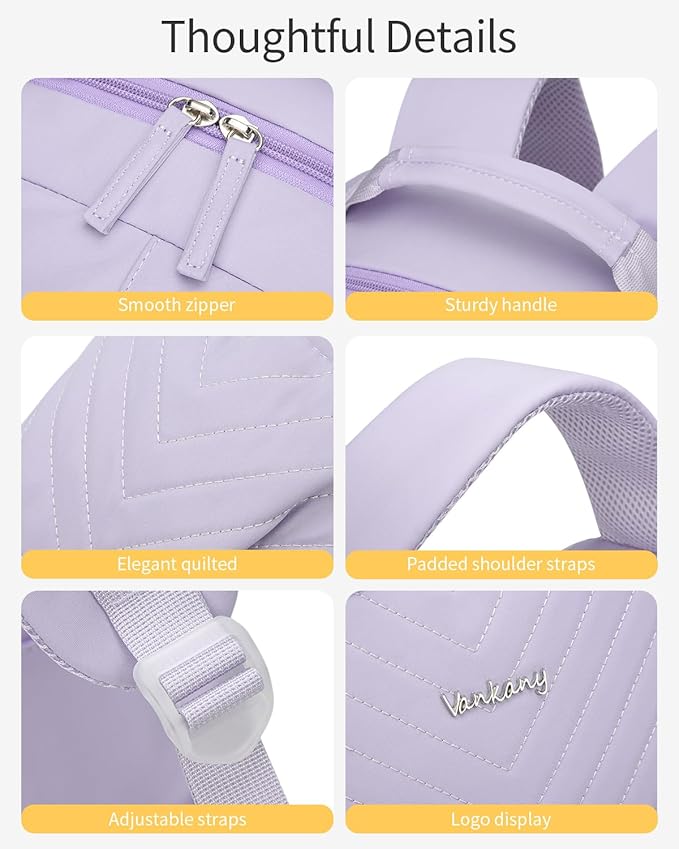 School Backpack for Teen Girls, Middle High School Bookbag Laptop Backpack for Women College Business Casual Teacher Nurse Bag, Purple