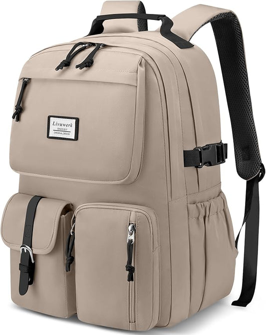 School Laptop Backpack for Girls Bookbag: Large Capacity Elementary Middle High School Book Bag 15.6 Inch Casual College Backpacks Waterproof Travel Back Pack Student Bookbags for Teen Kids Boys Women