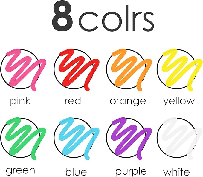 GOTIDEAL Chalk Markers, 8 Colors Liquid Chalk Markers for Blackboard Chalkboard Calendar Glass Neon Pens, Washable Window markers Paint and Drawing for Car, Auto, Bistro,Mirror Wet Erase Chisel Tip