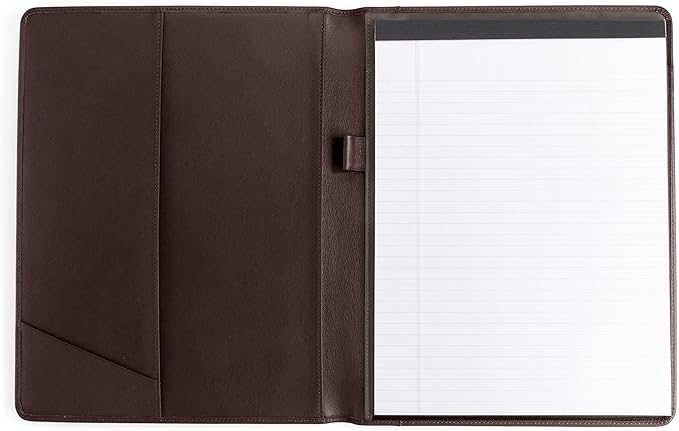 Leatherology Brown Standard Padfolio with Pen Loop