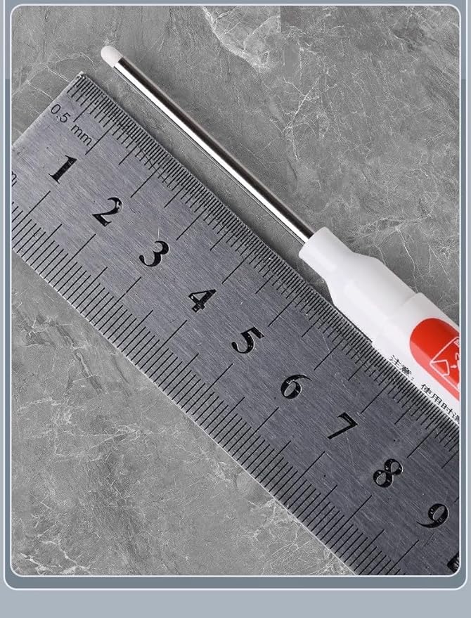 Long Head Deep Hole Marker, 20mm/30mm/45mm head deep hole marker 2025 Upgrade, Permanent, Quick-dry, Waterproof Long Nib, Colorful Carpenter Deep Reach Markers, 4 Color Set (45MM LONG HEAD)