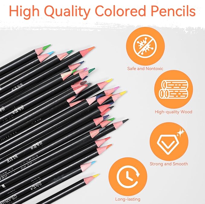 S & E TEACHER'S EDITION Colored Pencils 144Pcs, Pre-sharpened Super Soft Core Lead Coloring, Kid's Colored pencils,In Drawing Pencils, Woodcase Lead Pencils, Kids Bulk Back to School Supplies