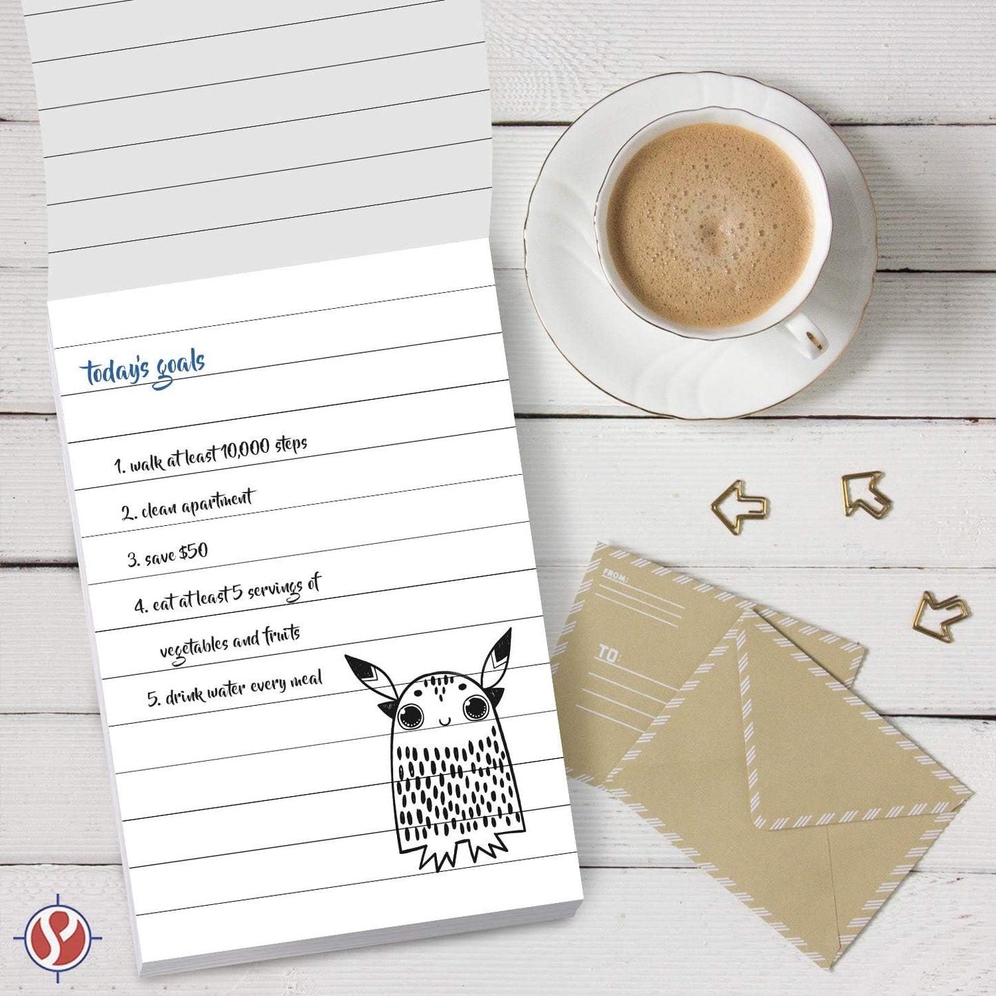 Memo Pads, White, With Black Lines – Lined Paper Notepads, Scratch / Writing Pad for Planning, To-Do Lists, Appointments, Reminders, Home, Office – 50 Sheets Per Pad, 10 Pads per Pack – 8.5" x 5.5"