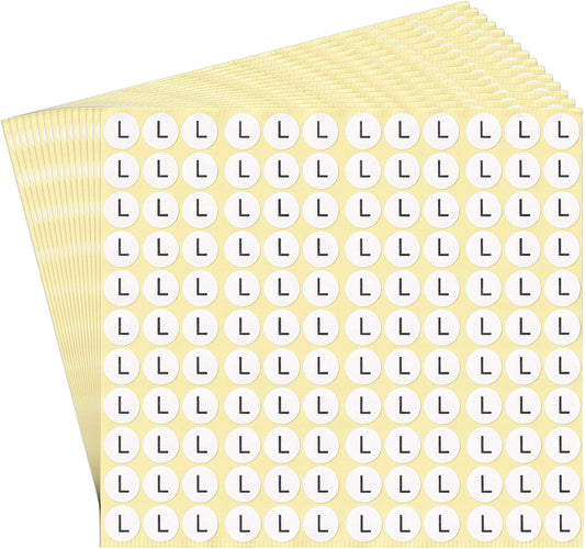 dealzEpic - Alphabet Stickers of The Letter L - Small Round Paper Self-Adhesive Peel and Stick Letter Labels - Set of 15 Sheets
